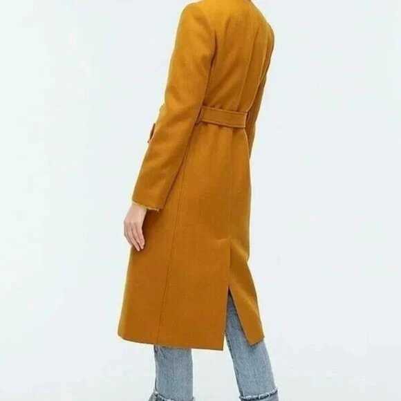 NWT J.Crew Petite Wrap Coat in Heather Gray Double-serge Wool 8P - Picture 8 of 8